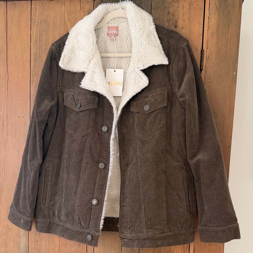 Show Me Your Mumu Durado Corduroy Sherpa-Lined Jacket - Picture 2 of 4